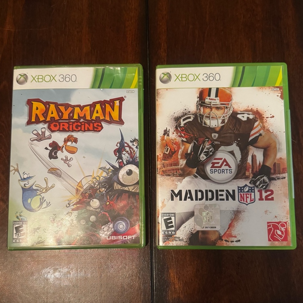 Xbox 360 TWO E for Everyone: Rayman Origins & Madden NFL 12